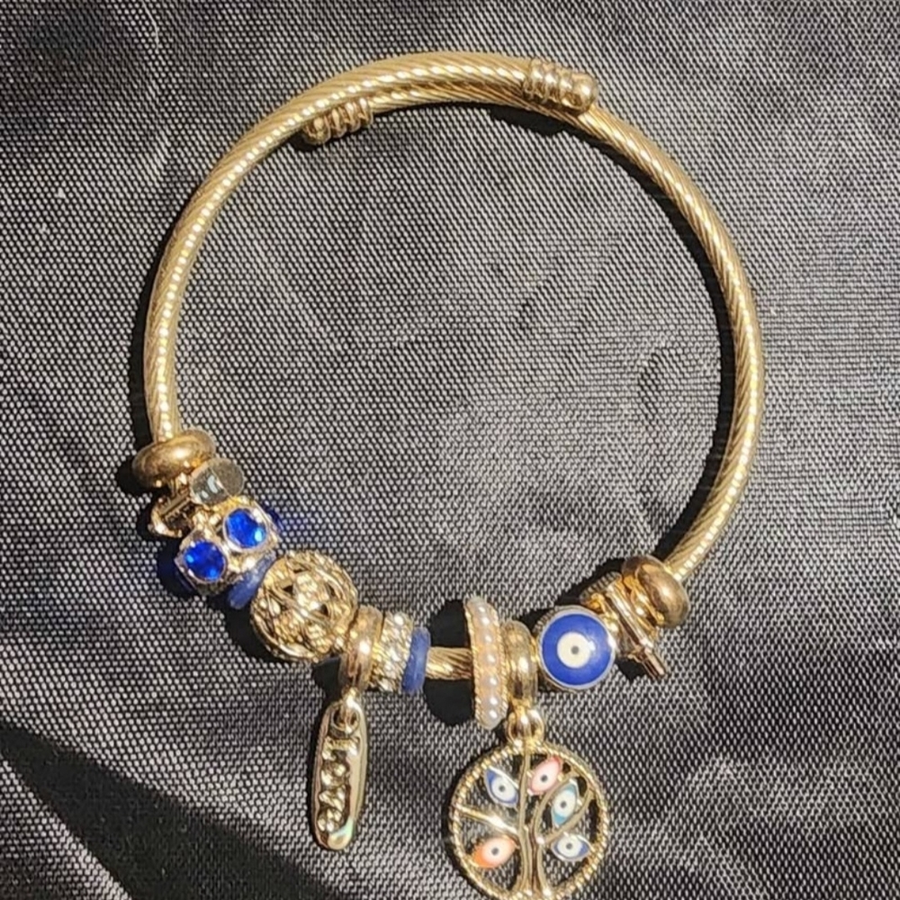 Evil Eye Bangle Charm Bracelet Fashion